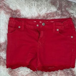 Kids 10/12 red shorts